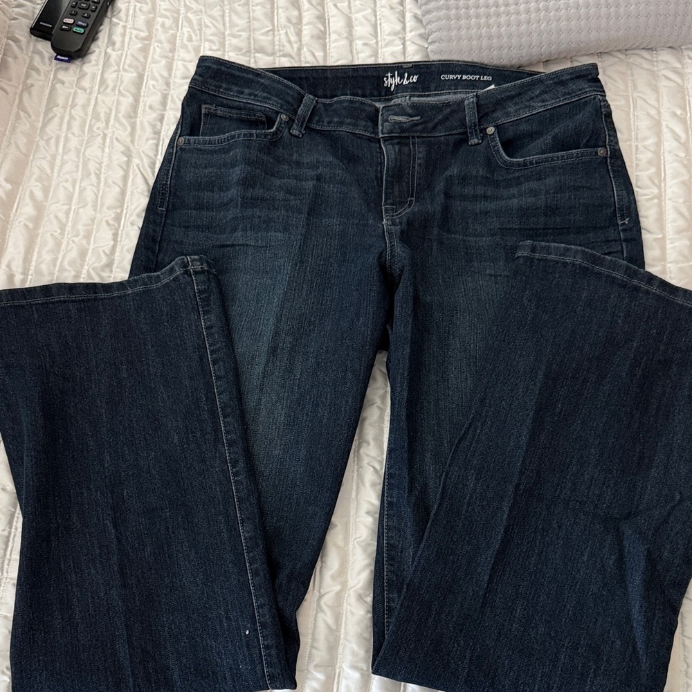Style & Co. Women's Dark Blue Boot Cut Jeans size 14 L